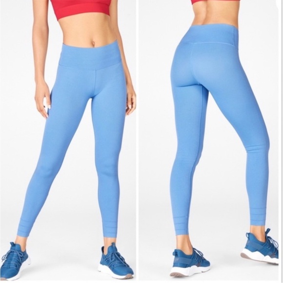 Fabletics Pants - Fabletics Sculptknit custom length Blue High-Waisted Leggings